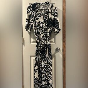 H&M Black and Cream Shirt Dress